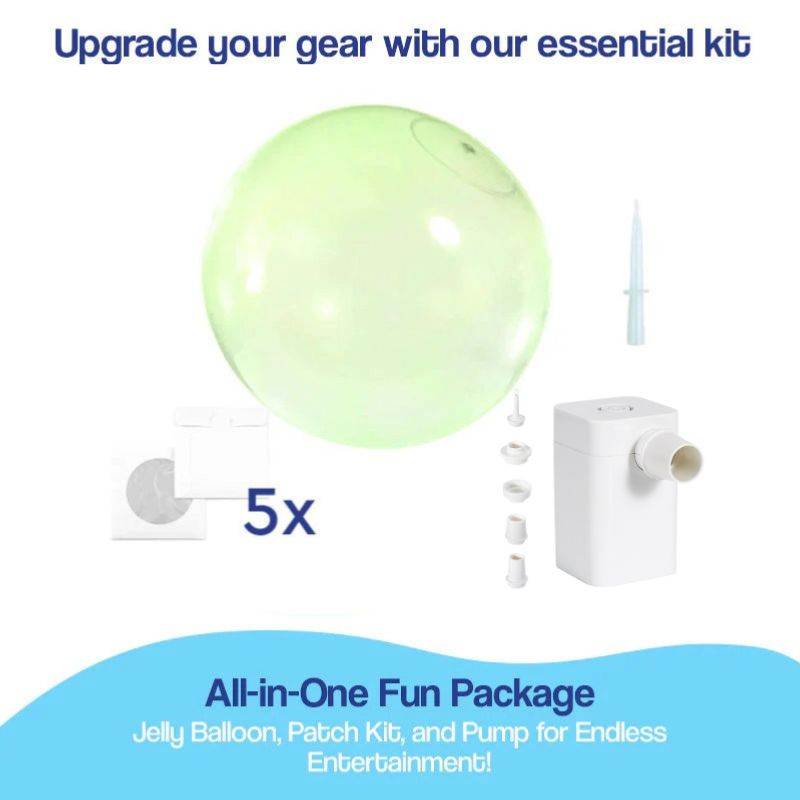 Giant Jelly Balloon Ball with pump, patch kit, and piercer for outdoor fun and active play