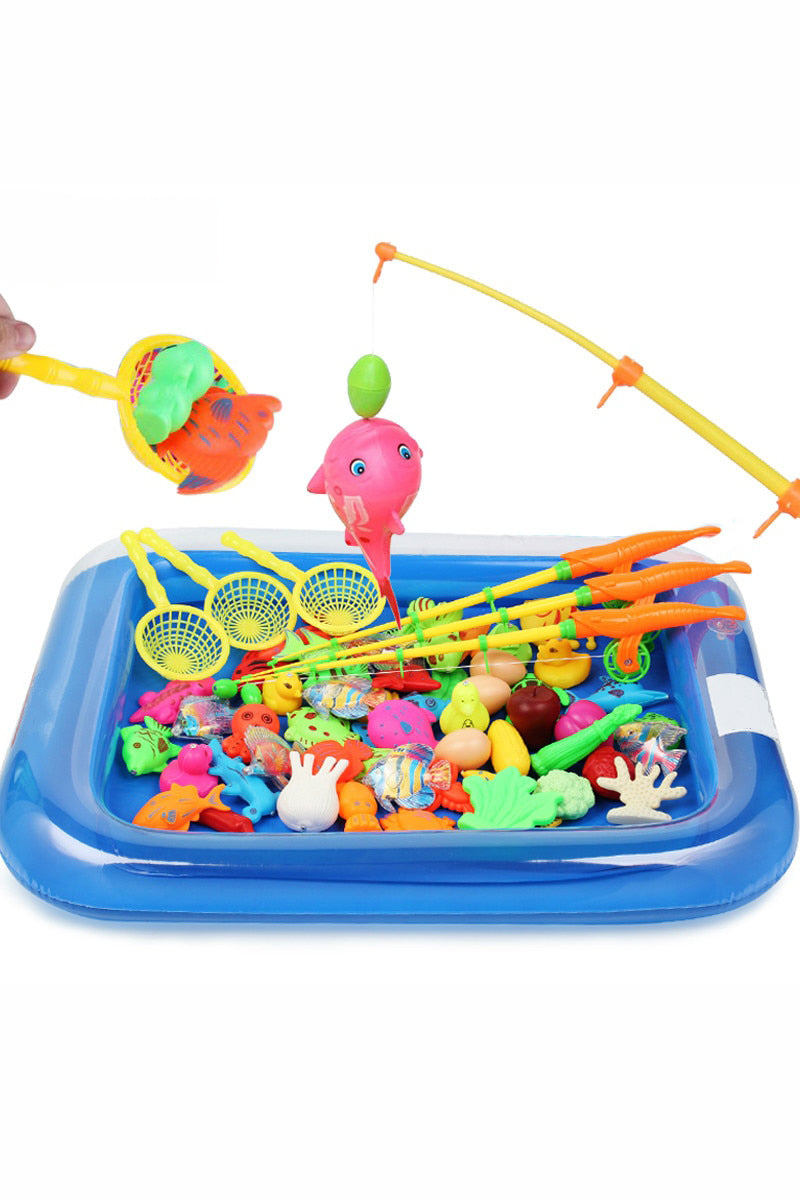Kids Bath Magnetic Fishing Game w/ Toy Fishing Pole for 1-3 Year Old Age  Toddler