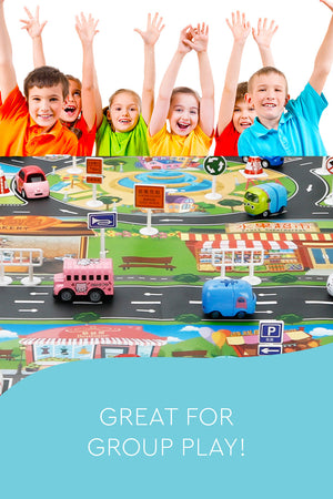 Montessori City Map with Detachable Car Toys