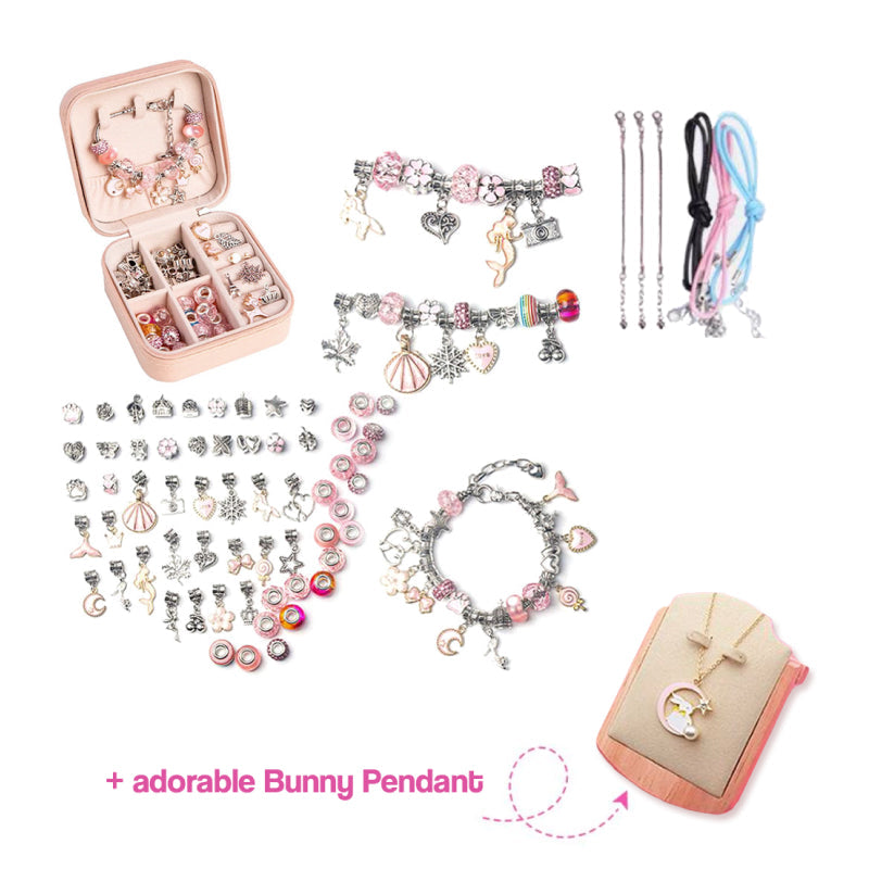 Children's Bracelet Set Making Kit Charm Bracelet Necklaces Present Pandora  Alloy Beads Set DIY Child Bracelet Free Ship