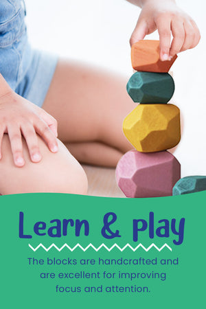 Wooden Stones Stacking Toy
