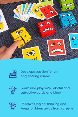 Expression Puzzle Building Blocks Game