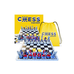 Educational Wooden Cartoon Chess Set - Little Learners Toys