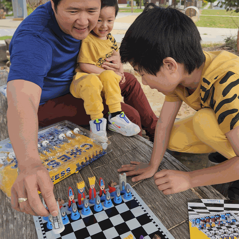 Educational Wooden Cartoon Chess Set 2