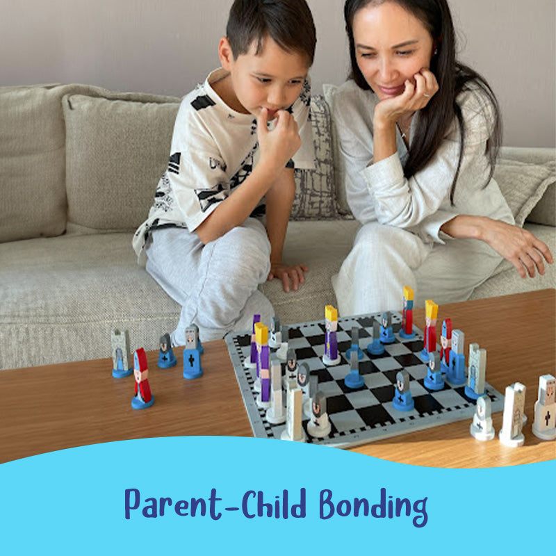 Educational Wooden Cartoon Chess Set 3
