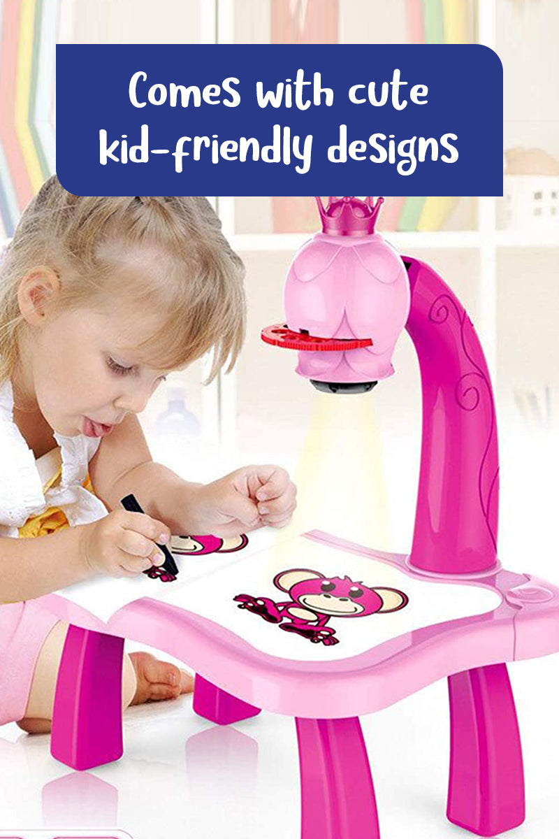 Drawing Board for Kids, Learning Desk with Projector, Drawing Projector  Table, Toddler Drawing Board, Projector Learning and Drawing Painting Set  Art