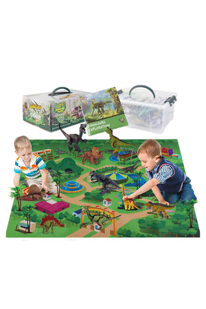 Educational Dinosaur Jungle World Toy Carpet Suitcase Set