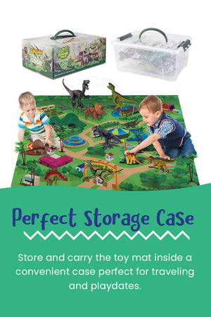 Educational Dinosaur Jungle World Toy Carpet Suitcase Set